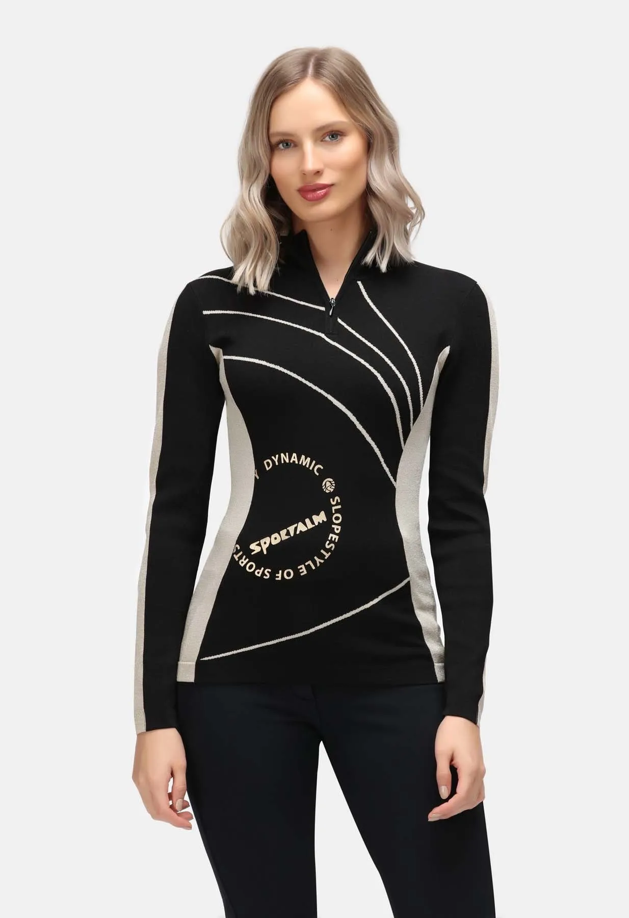 Sportalm Black and Gold Ski Top