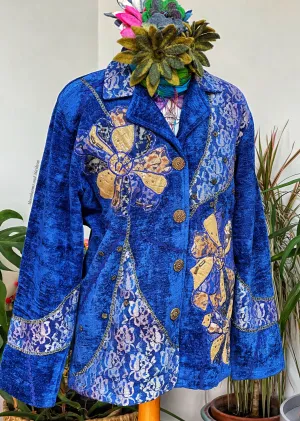 STUNNING BLUE INDIGO MOON JACKET M- XL