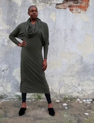 Super Cowl Migration Long Dress