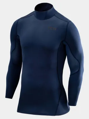 SuperThermal Compression Base Layer Long Sleeve Mock Neck For Men With Brushed Inner Fabric