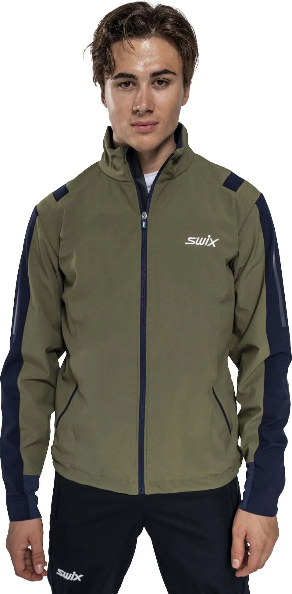 Swix Men&#x27;s Infinity Jacket Olive/ Dark Navy | Buy Swix Men&#x27;s Infinity Jacket Olive/ Dark Navy here | Outnorth