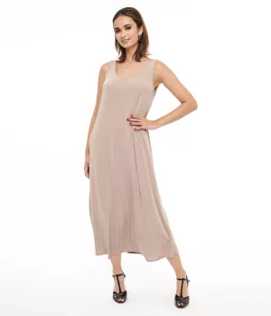 Taupe Slip Maxi Dress