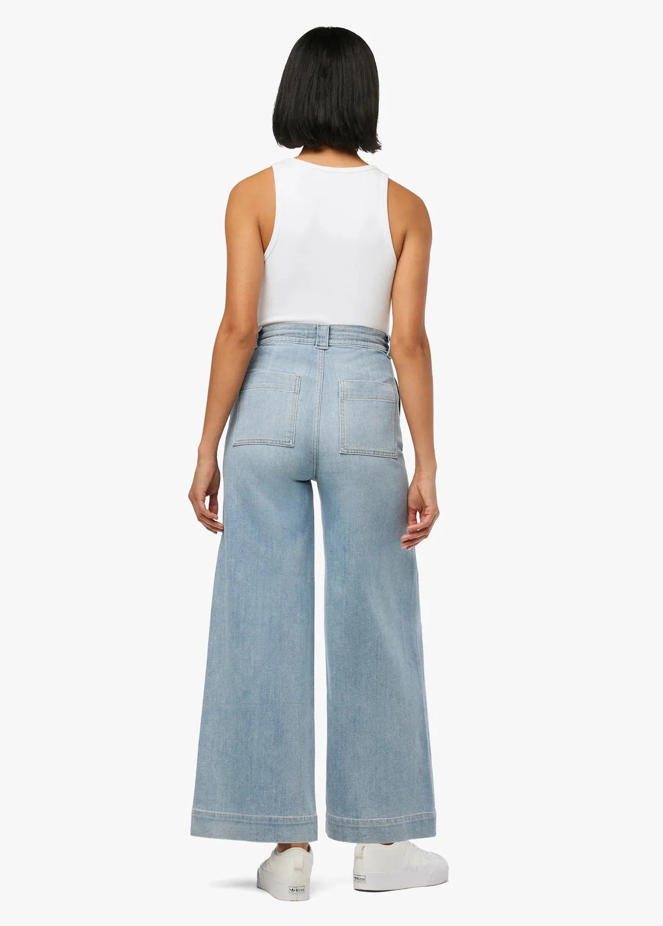 The Addison High Rise Drawstring Wide Leg Crop - Admiration