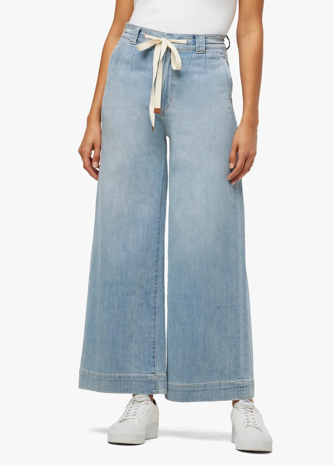 The Addison High Rise Drawstring Wide Leg Crop - Admiration