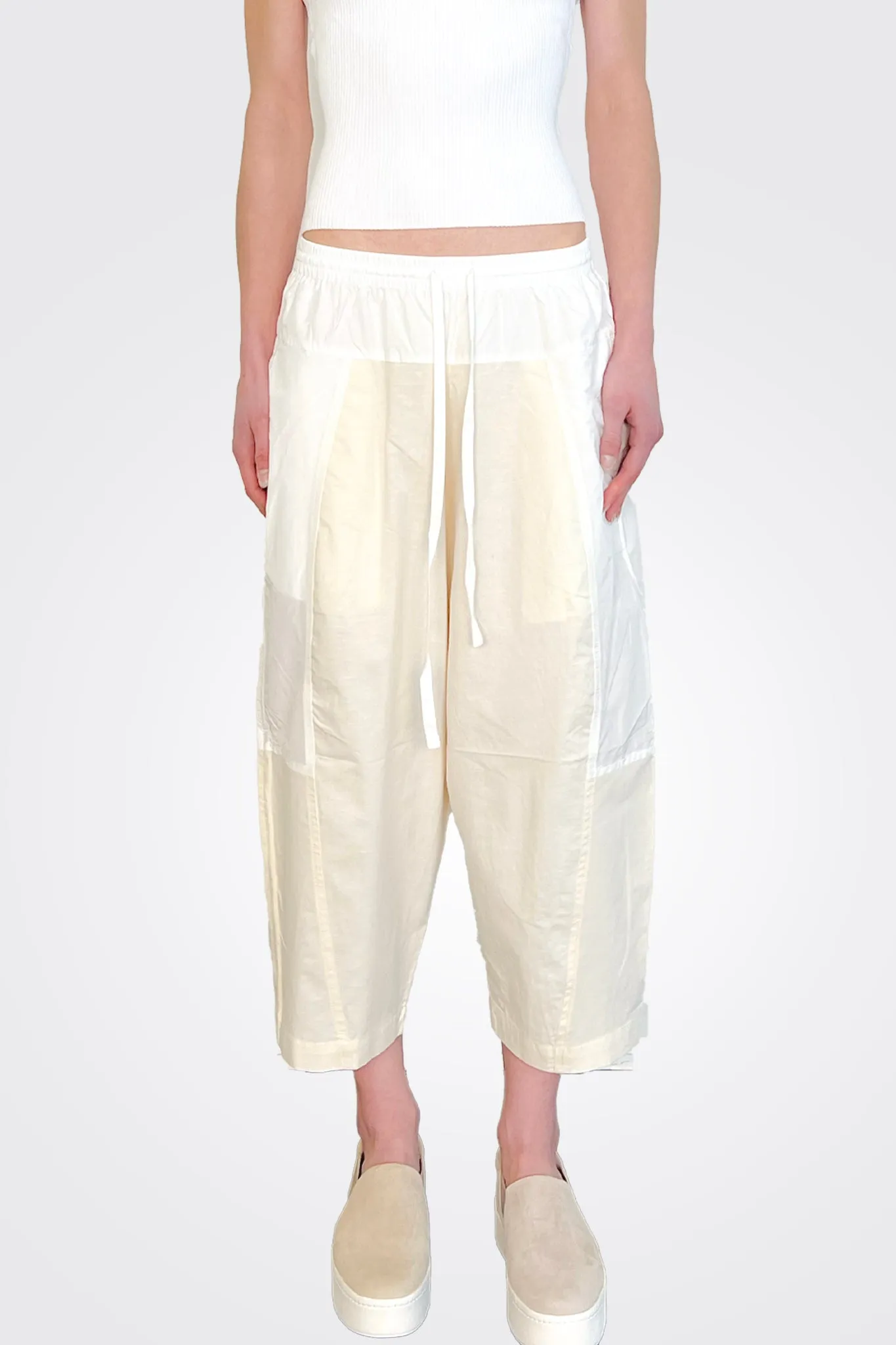 Tie Waist Pants - Ivory