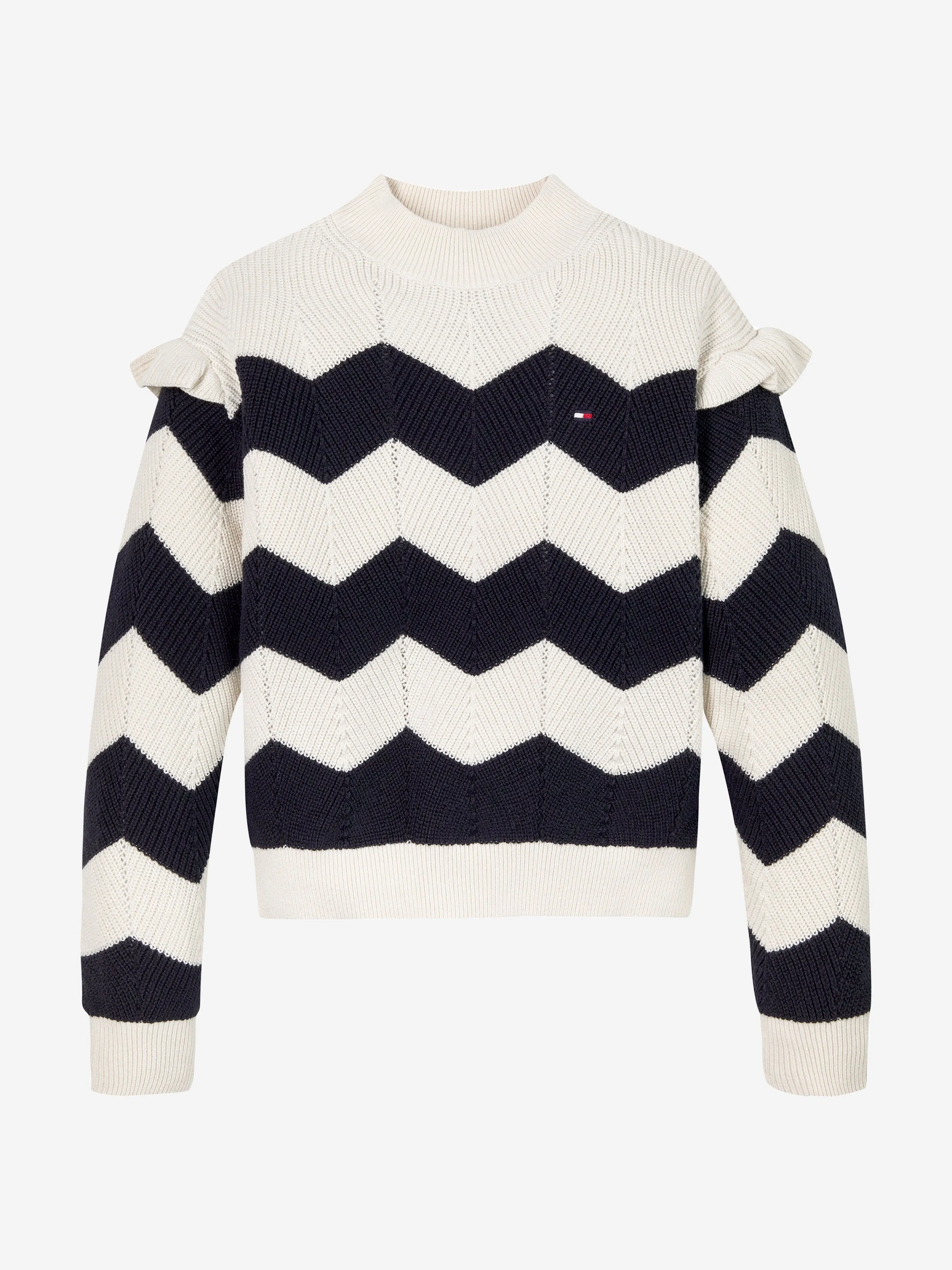 Tommy Hilfiger Girls Wavy Stripe Jumper in Multicolour