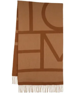 Toteme   Monogram jacquard wool scarf 