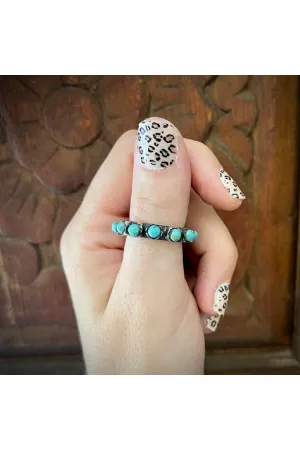 Turquoise Infinity Ring