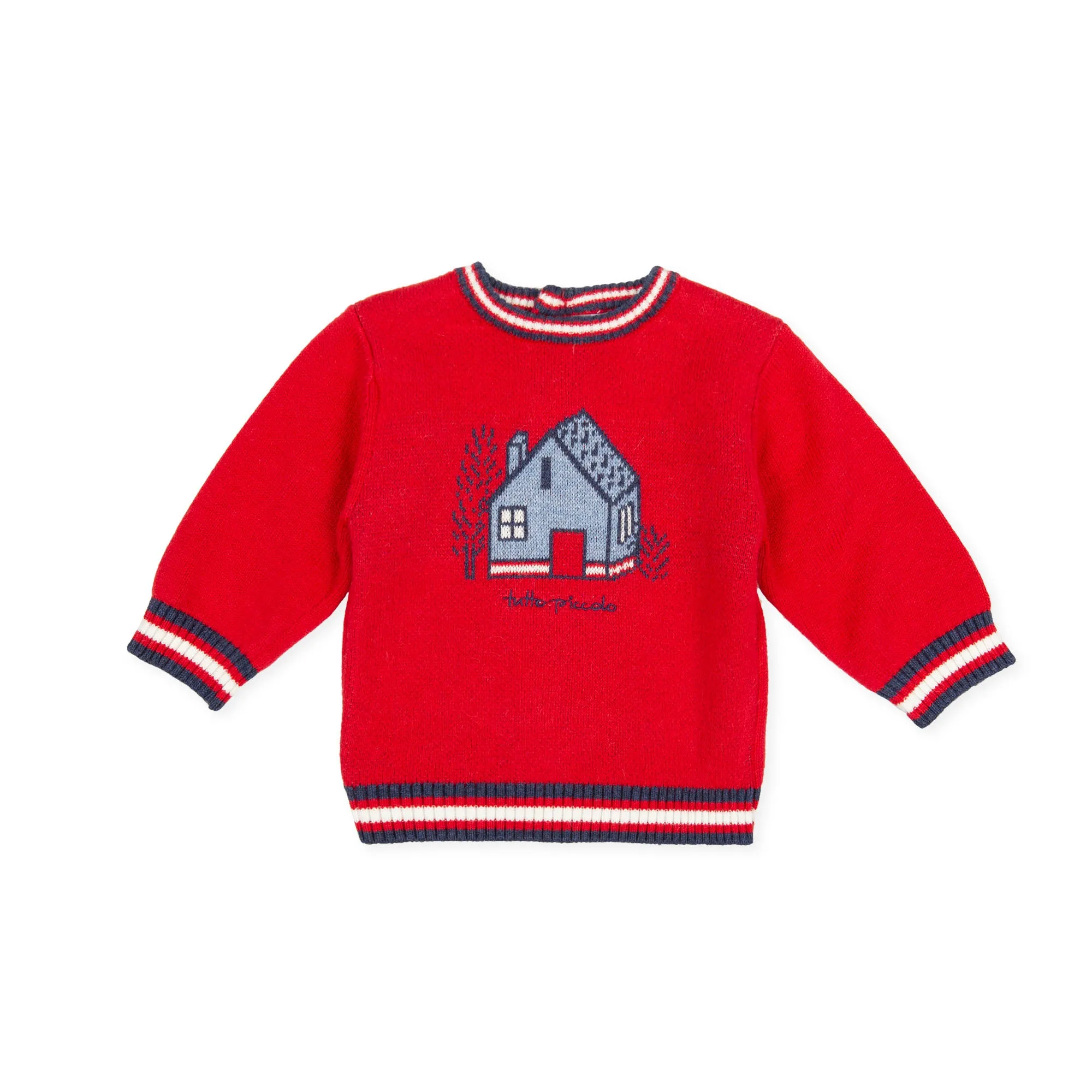 Tutto Piccolo 9815 Jersey Tricot Knitted Jumper - Red