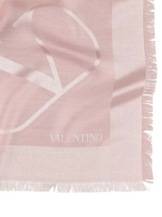 Valentino Garavani   Vlogo signature silk &amp; wool scarf 