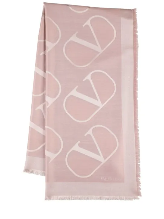 Valentino Garavani   Vlogo signature silk &amp; wool scarf 