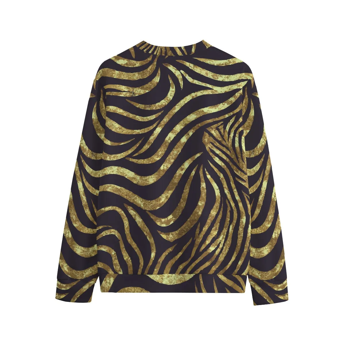 Vampire Art 100% Cotton Glam Grunge Black and Gold Zebra Unisex Sweatshirt Jumper | 310GSM Cotton