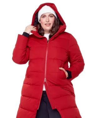 Vegan Down  Ultra Long Length Parka | Red