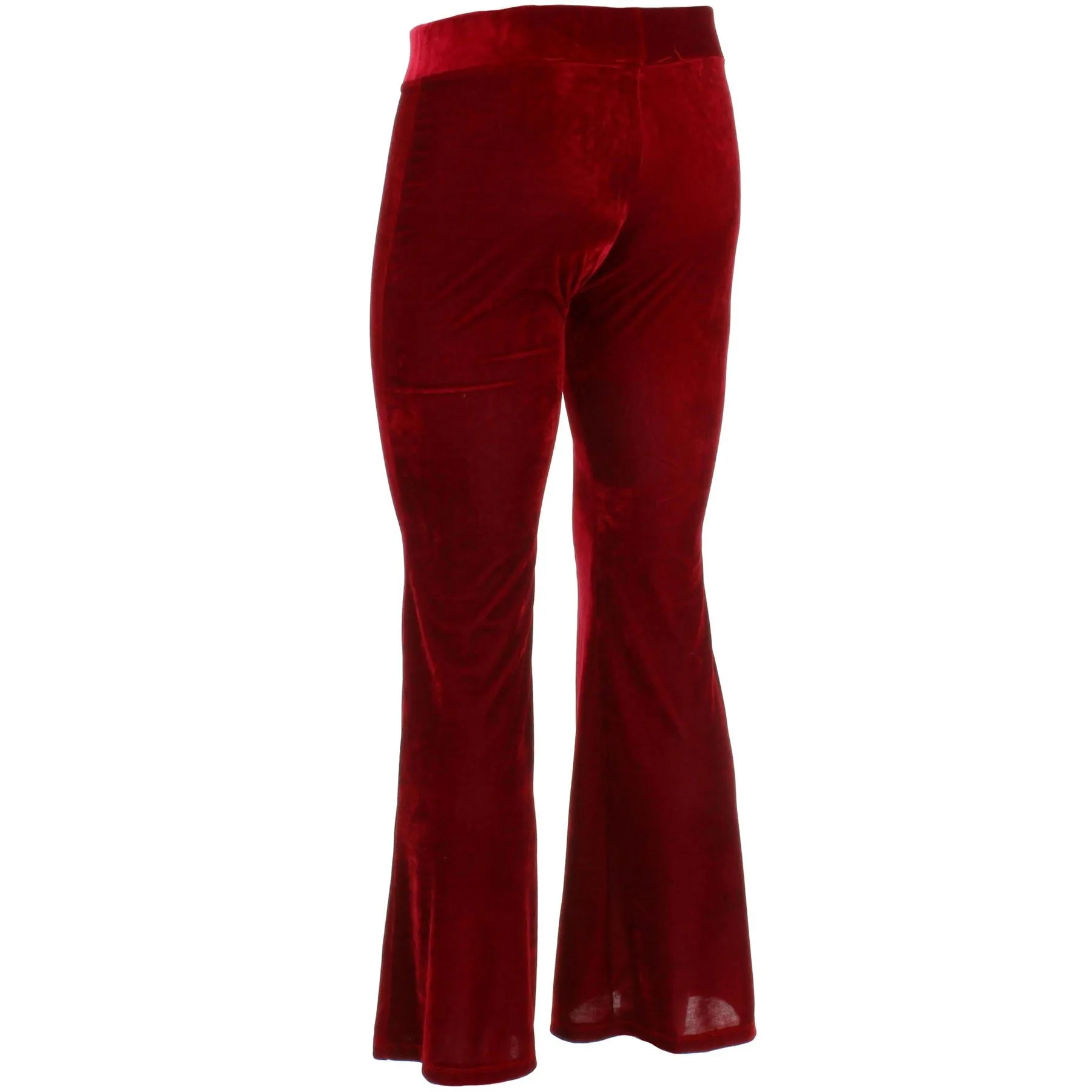 Velvet Flares Trousers - Red