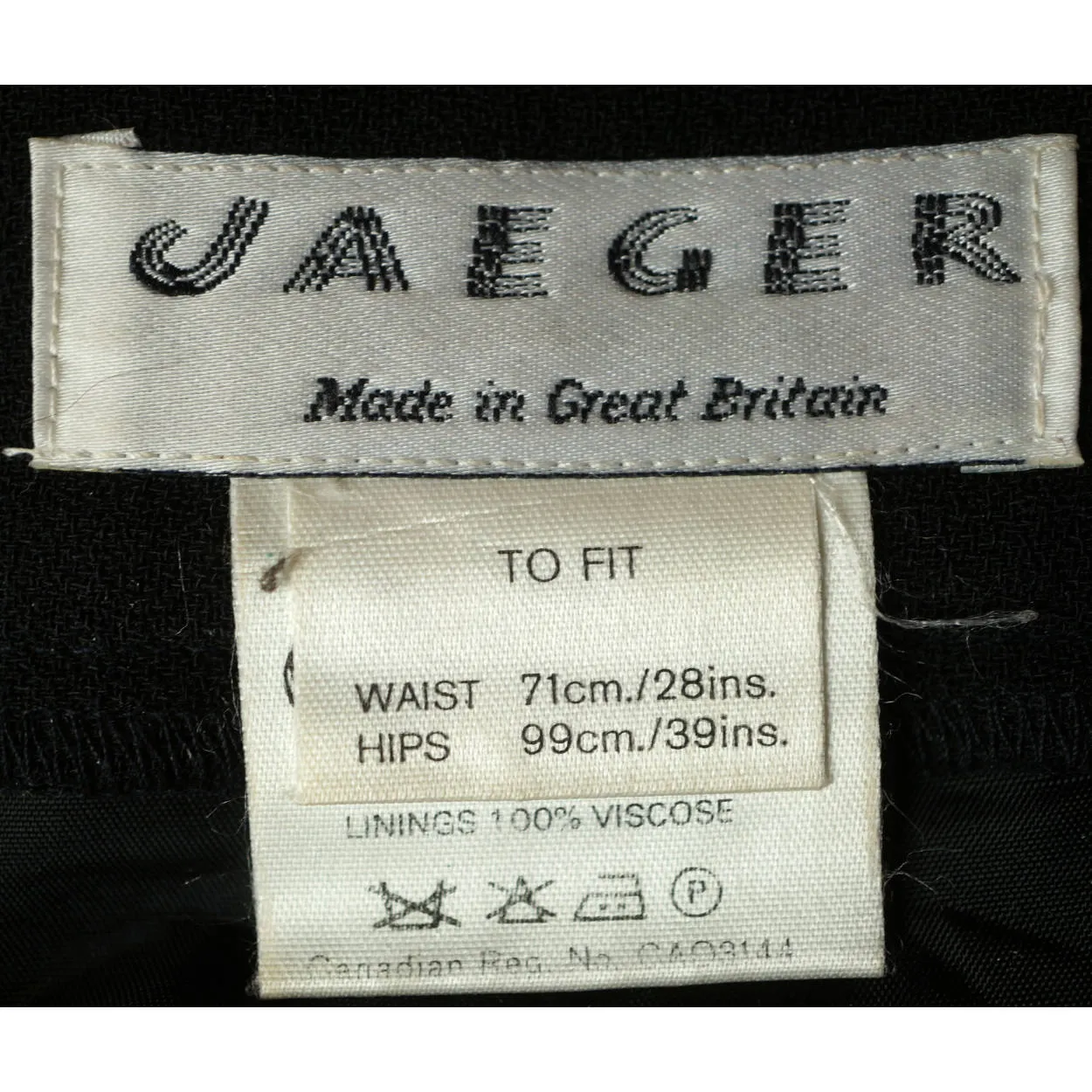 Vintage 1980s Culottes Jaeger Pant Skirt Pure Wool Great Britain 28 Inch Waist