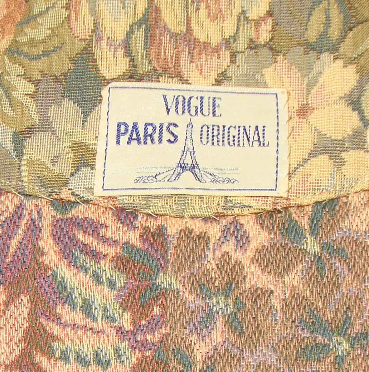 Vintage 60s Tapestry Coat Vogue Paris Original Jean Dessès S / M