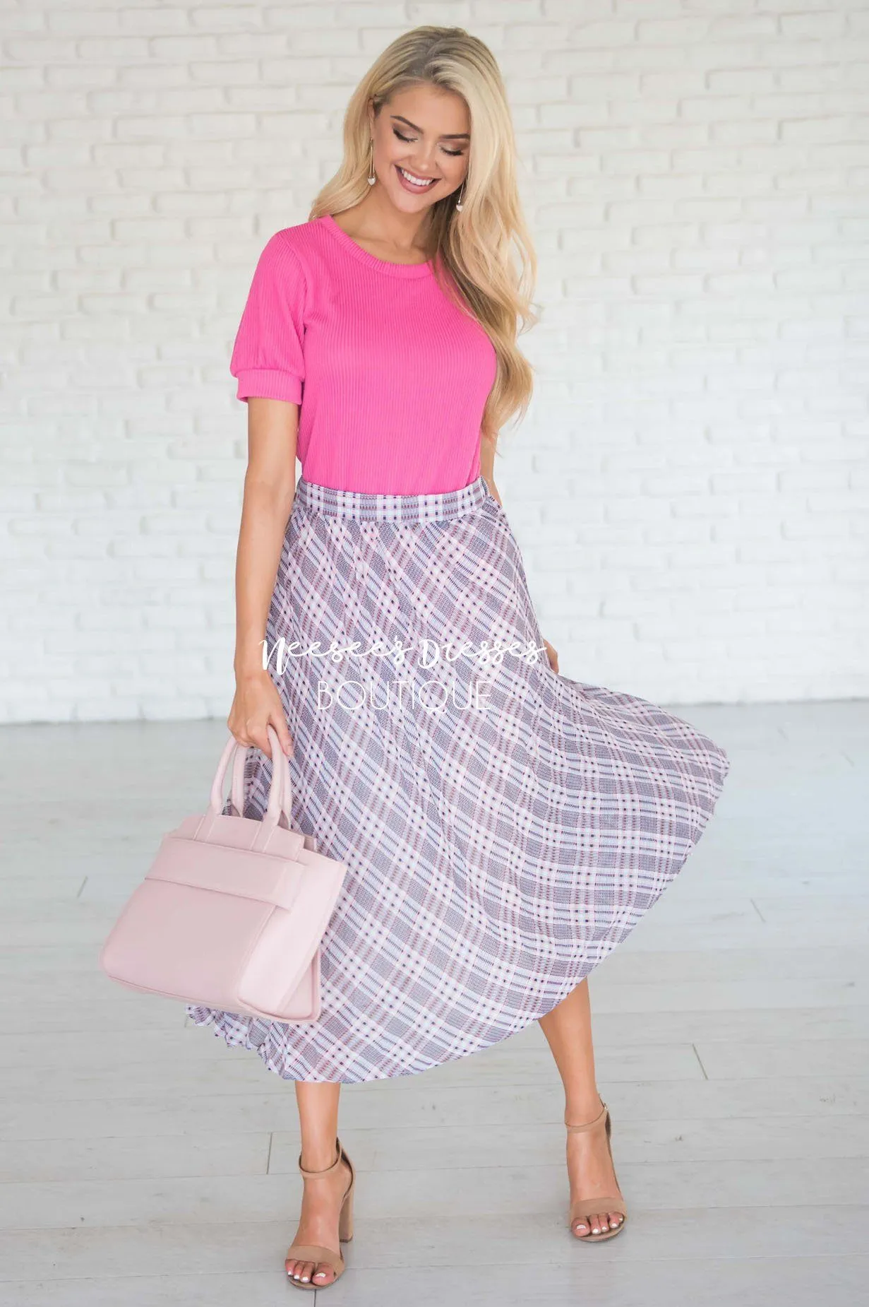 Weekend Wishes Pleated Skirt