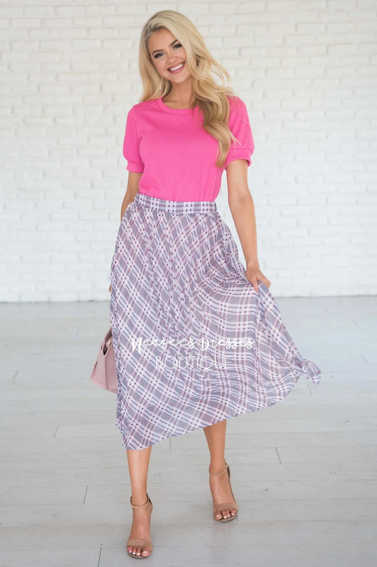 Weekend Wishes Pleated Skirt