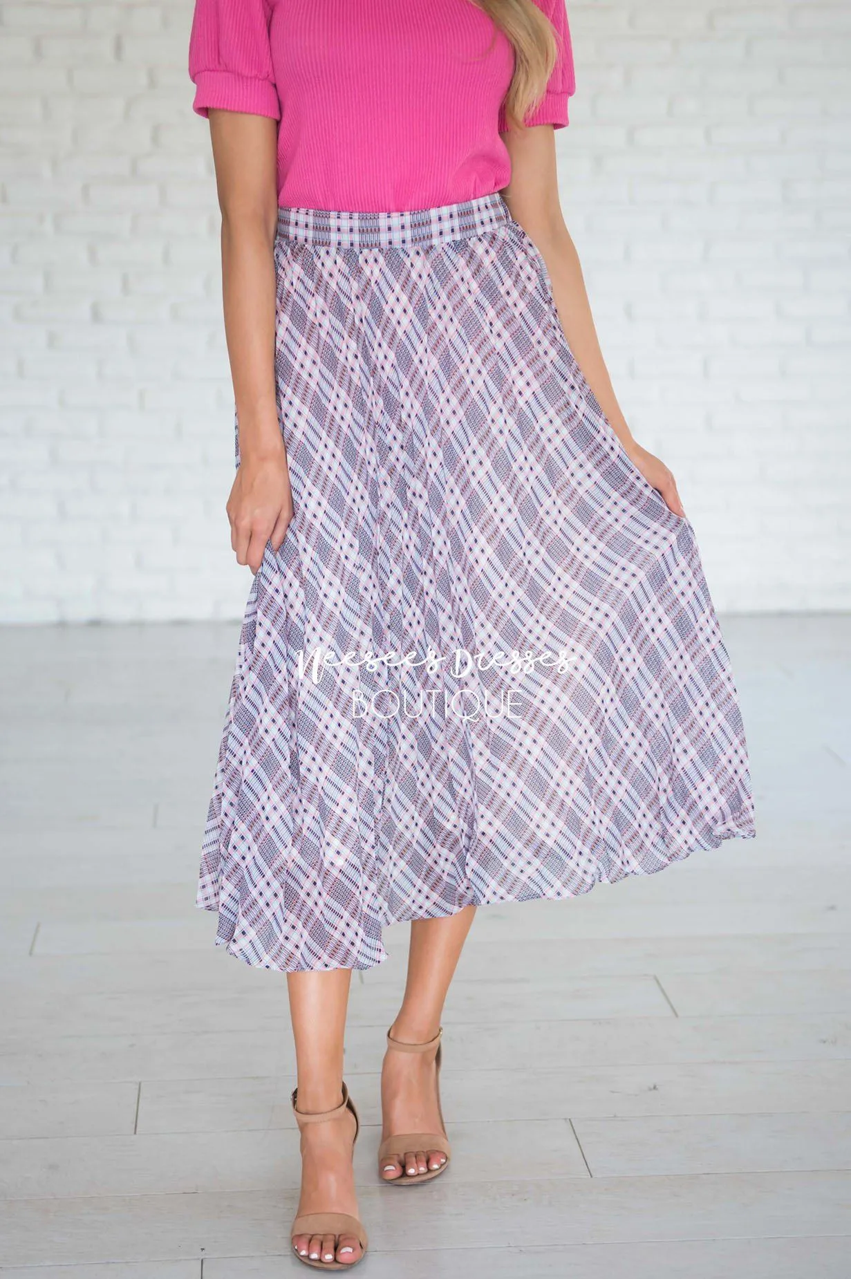 Weekend Wishes Pleated Skirt