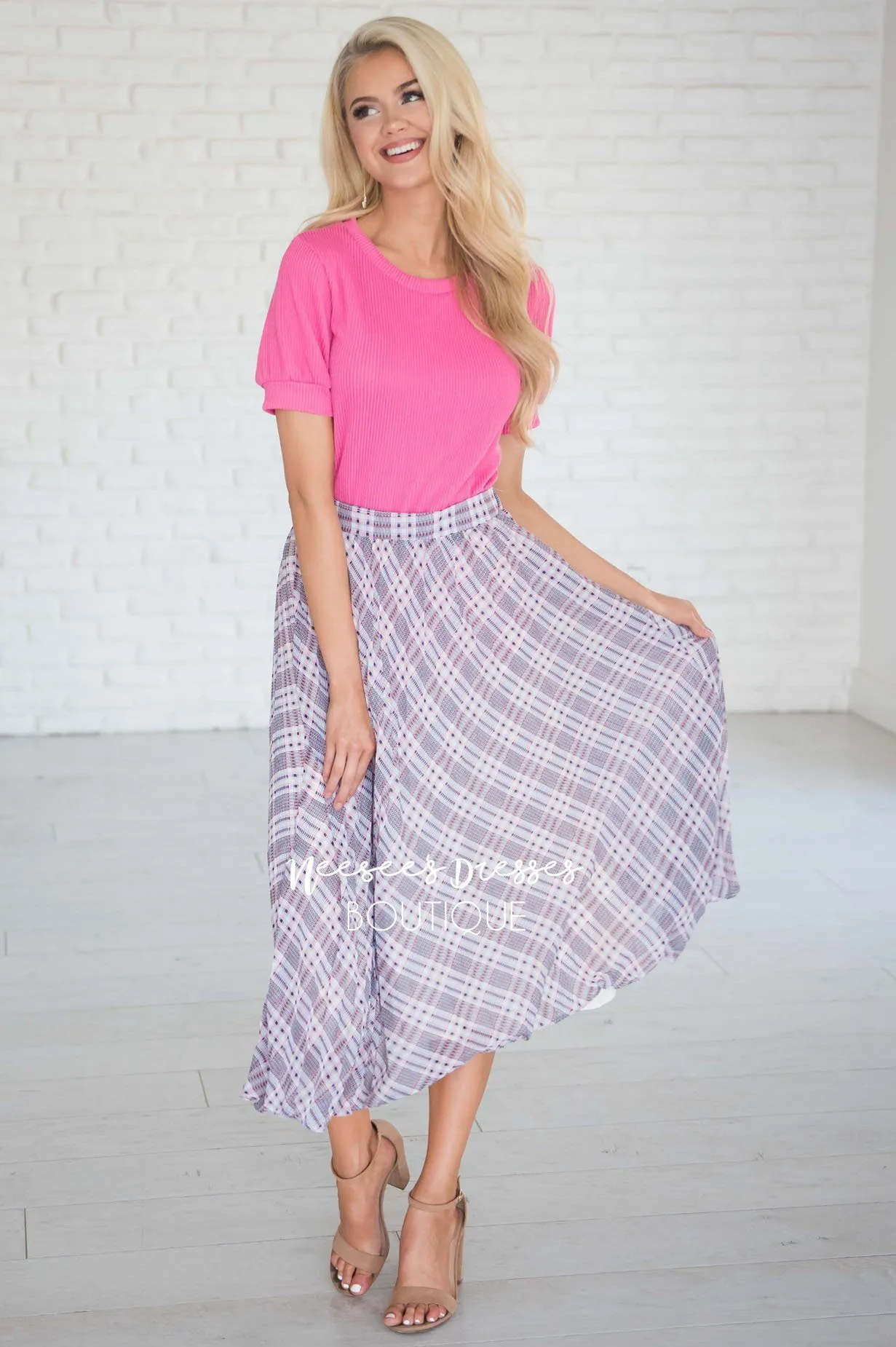 Weekend Wishes Pleated Skirt