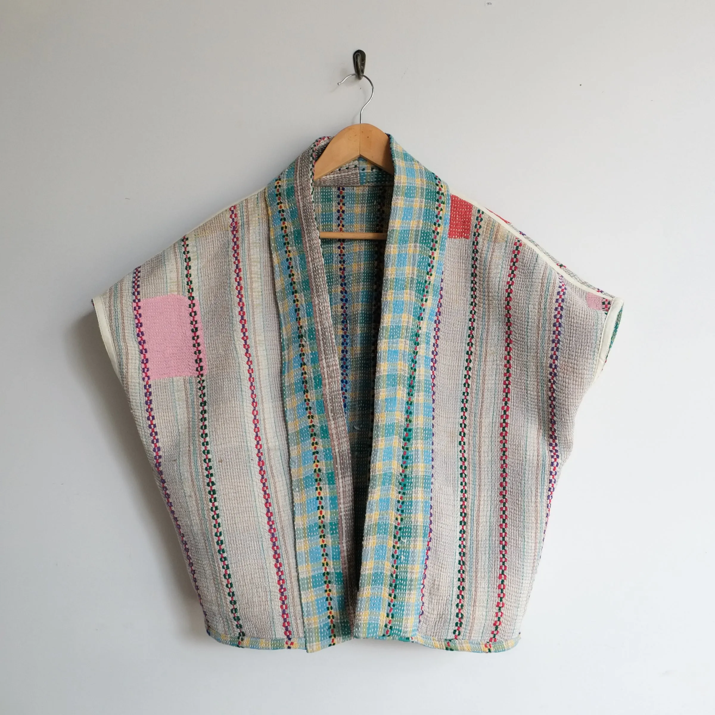 XS Yellow, Blue, Green Plaid Anoushka Jacket SS052