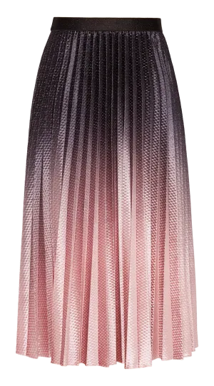 YAYING Gradient Pleated Midi Skirt