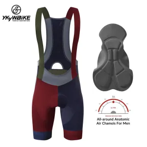 YKYW 2024 Men’s Cycling Bib Shorts Elastic Performance Lycra Ergonomics Pads 5H Padded Tights Color Combinations Colorblocking